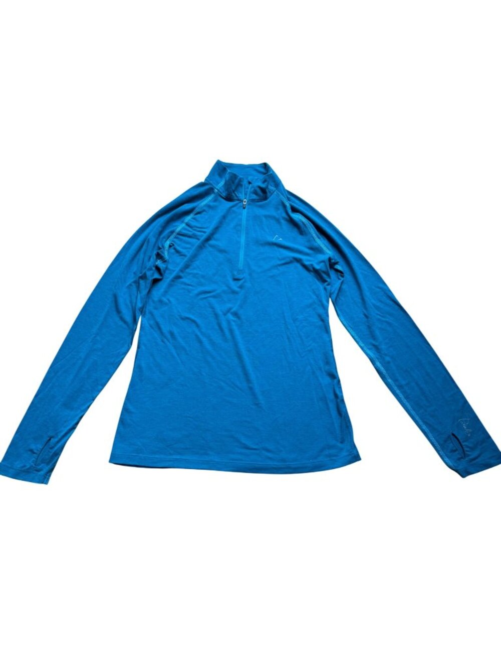 Merino Blend by Paradox Size S Blue DriRelease 1/4 Zip Pullover Base Layer Top